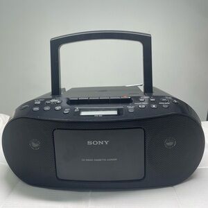 Sony CFD-S50 CD Radio Cassette-Corder Boombox + Powercord Tested Works
